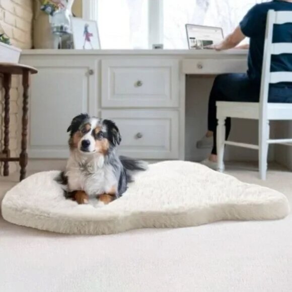 Brentwood Originals, Faux Fur Memory Foam Pet Mat, 35" x 40" Cream - Picture 4 of 4